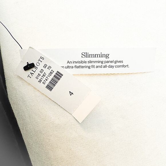 Talbots Velveteen Straight Leg Pant High Waist Full Length Denim Jean Size 4 NWT - Picture 6 of 9